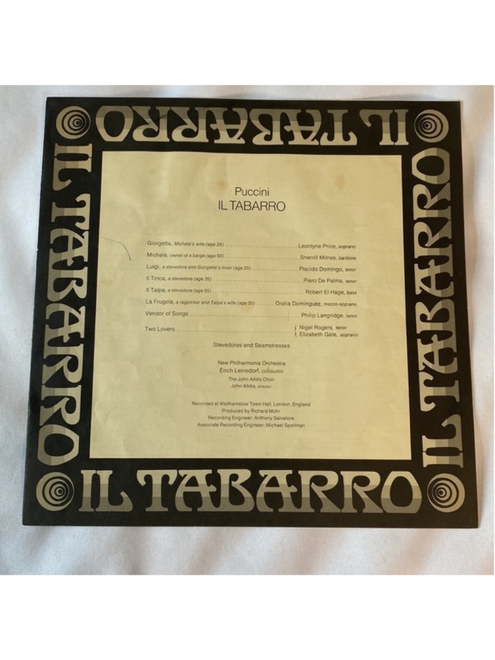 PUCCINI: “IL TABARRO” VINYL RECORD - Picture 5 of 8